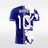 blue short sleeve soccer jersey