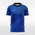 blue short soccer jersey