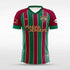 green stripe soccer jerseys