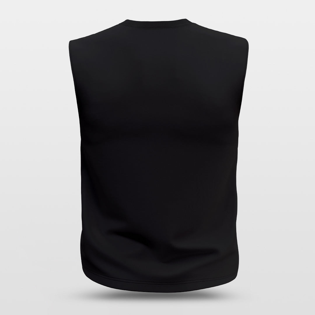 City Black - Customized Wide Shoulder Basketball Jersey Sleeveless