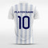 White Stripe Custom Soccer Uniform