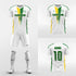 green custom soccer jersey kit