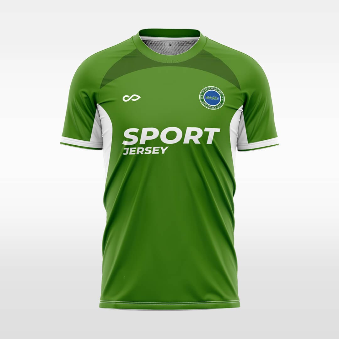   green custom soccer jersey sublimation