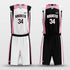 White and Black Basketball Jersey Set