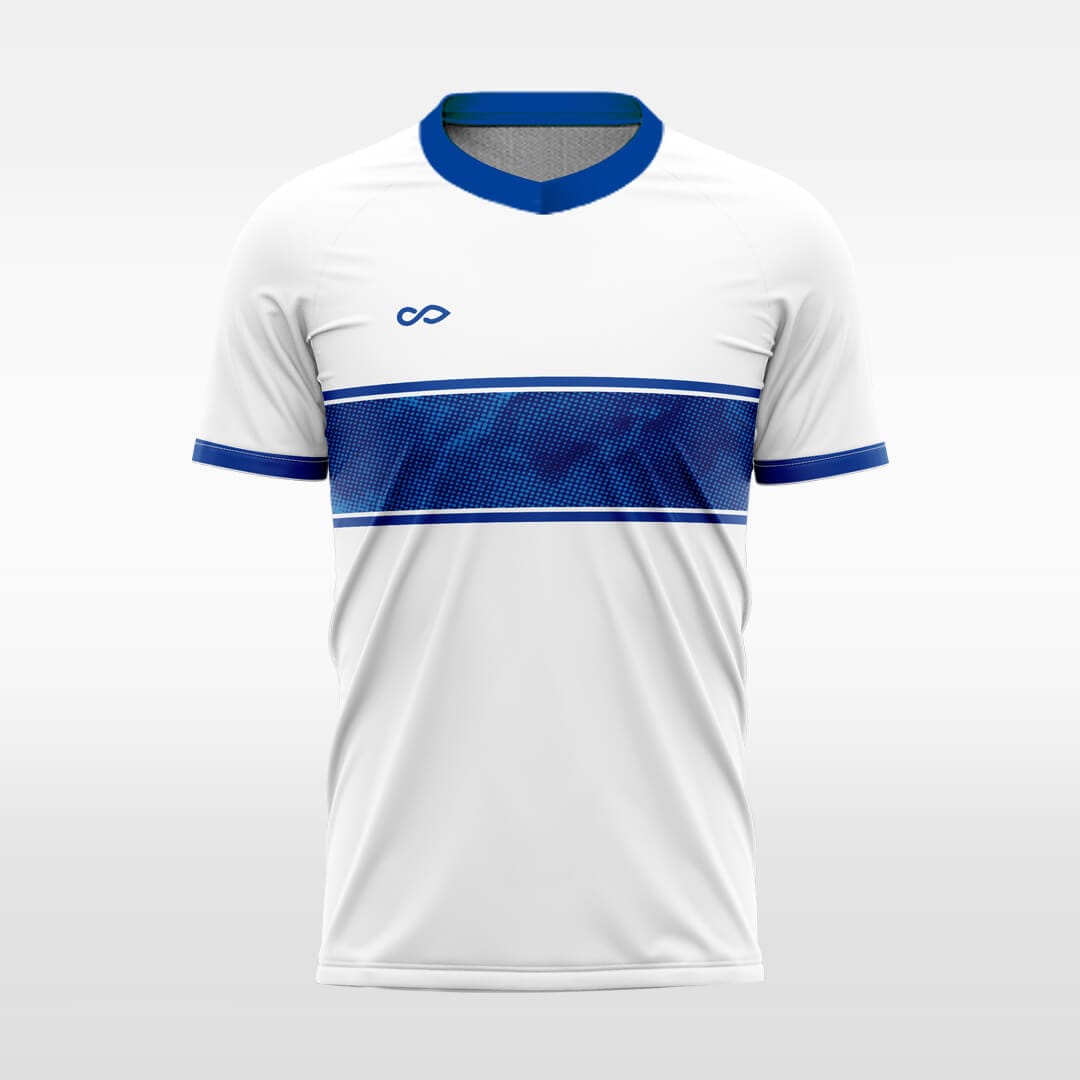 neat custom soccer jersey blue sublimation