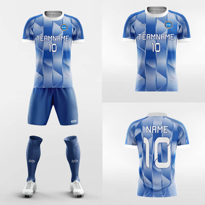 옴브레 - 전면 승화 프린트 축구 유니폼 반팔