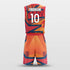 orange custom basketball jersey