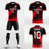 red and black soccer jersey