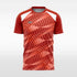 red custom soccer jersey for men sublimation