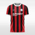 red custom soccer jersey sublimation