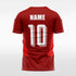 red custom soccer jersey