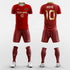 red custom soccer jerseys kit