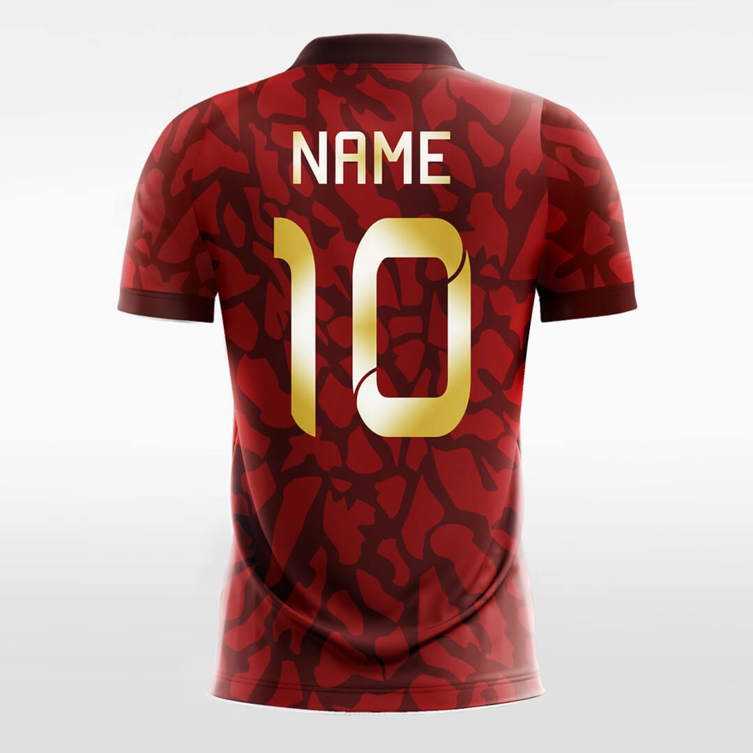 red short sleeve soccer jersey
