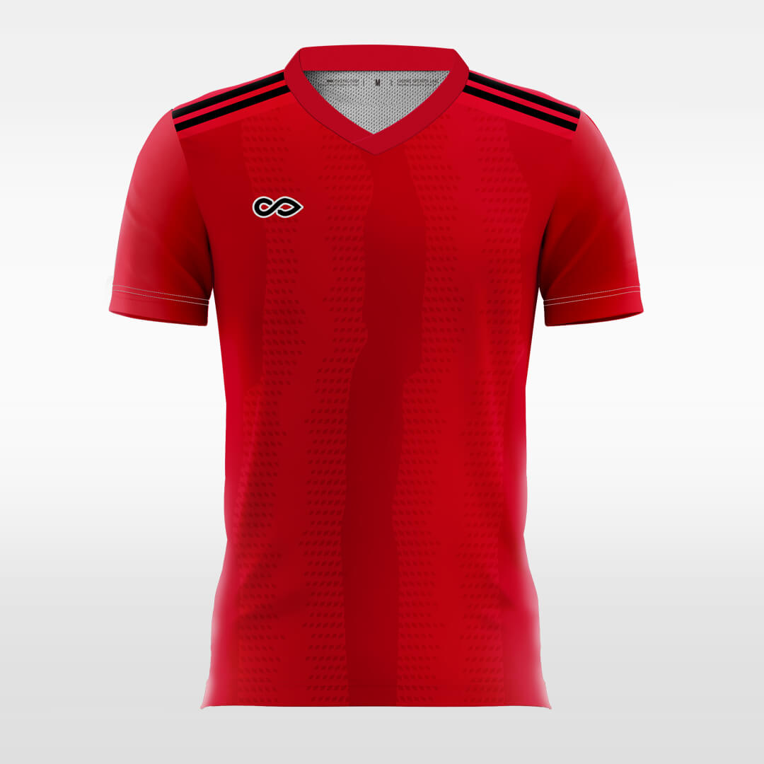 red soccer jersey