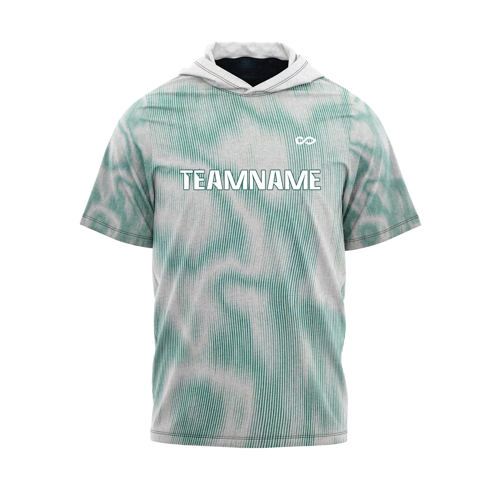 wave green short sleeve hoodie