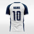 white custom soccer jersey