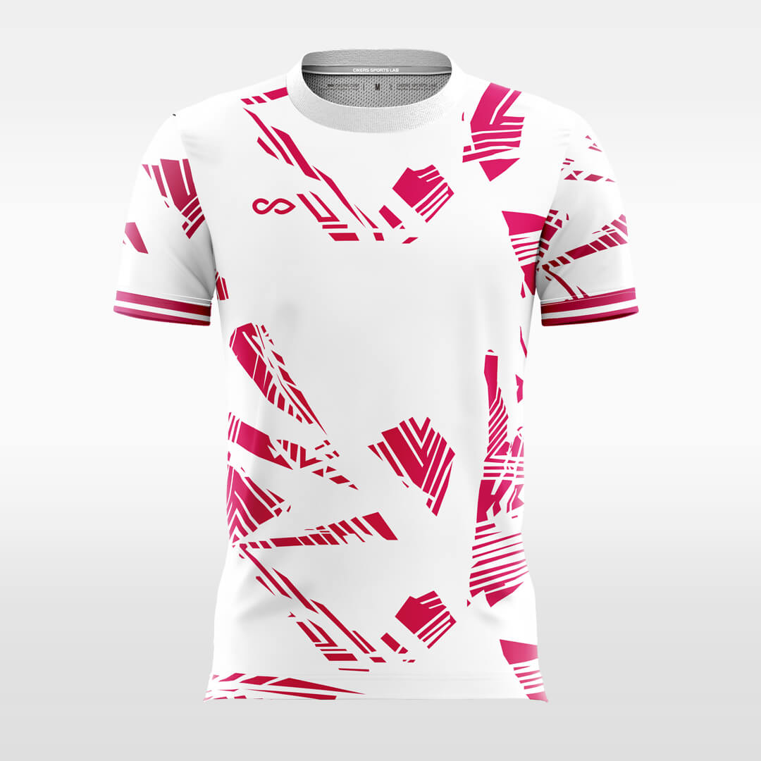 white custom soccer jersey