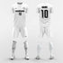white custom soccer jerseys kit